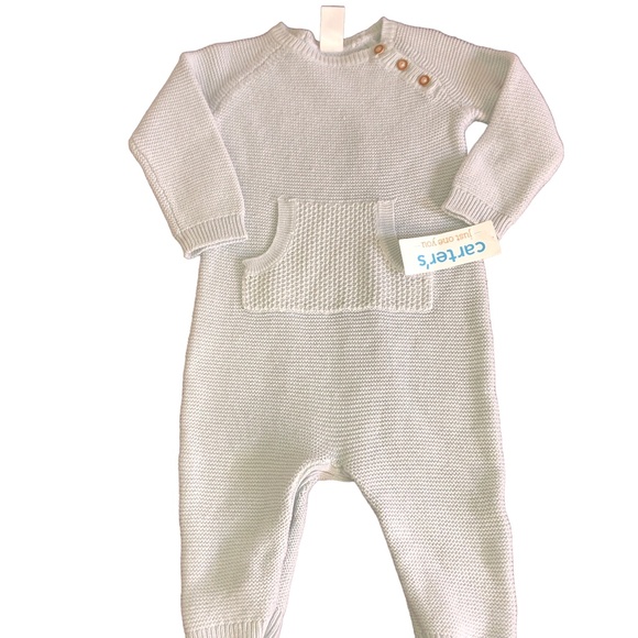 carter’s -just one you-Baby Boy Knit One-Piece Romper Set Size 6 Months - Picture 3 of 7